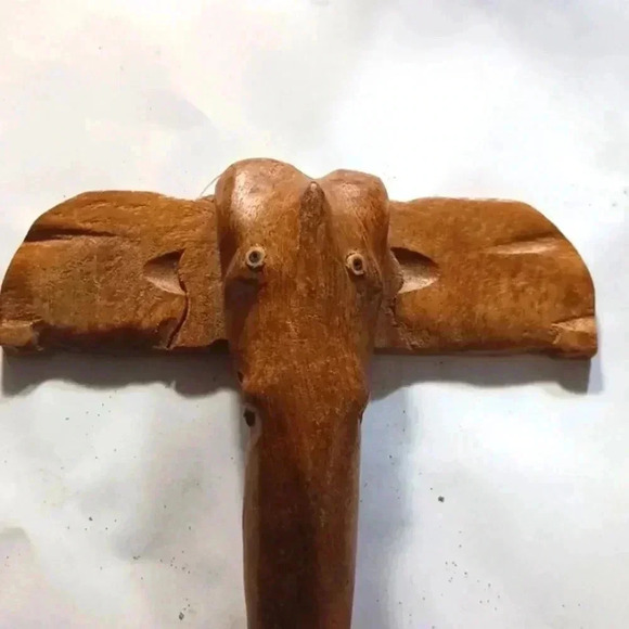 Unique  handmade elephant design Carved from European wood. - Picture 2 of 4